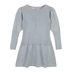 Knit Ribbed Dress ~ Powder Blue