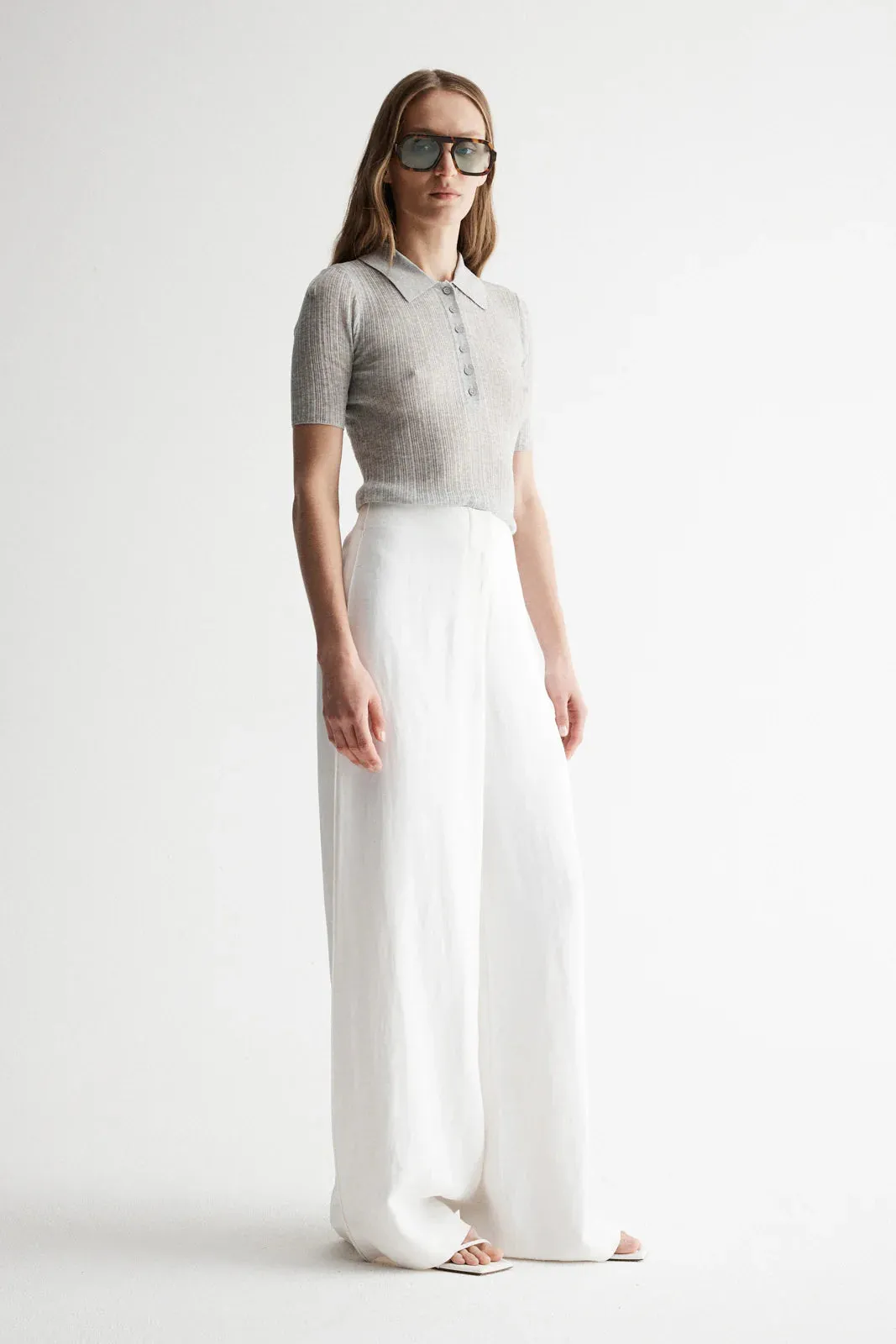 KONA KNIT TOP | Light Grey