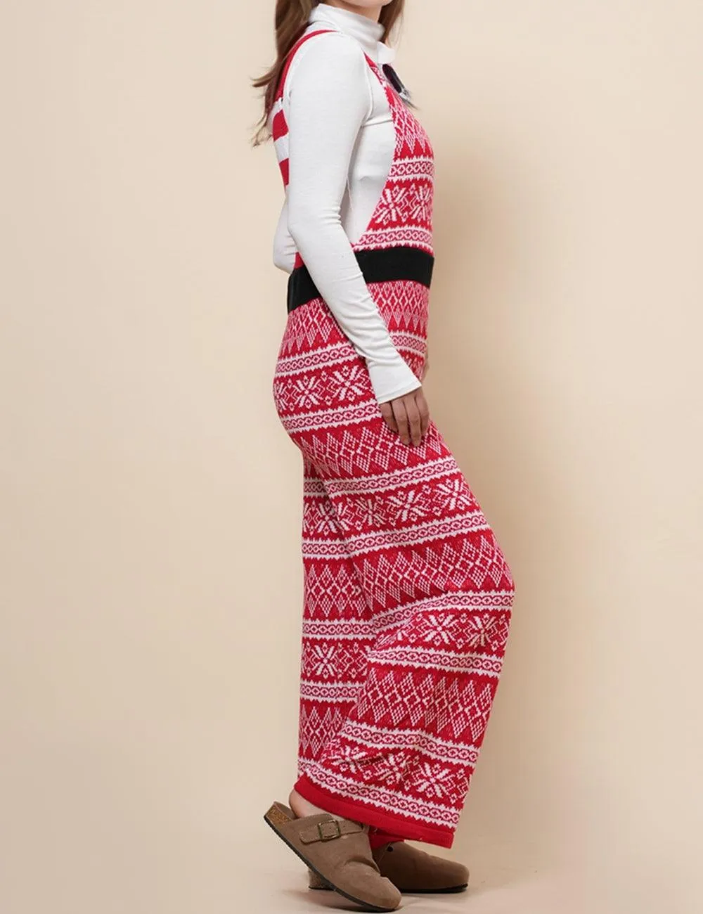 Ladies Christmas Jumpsuit Strape Shoulder Overall SKJ4923