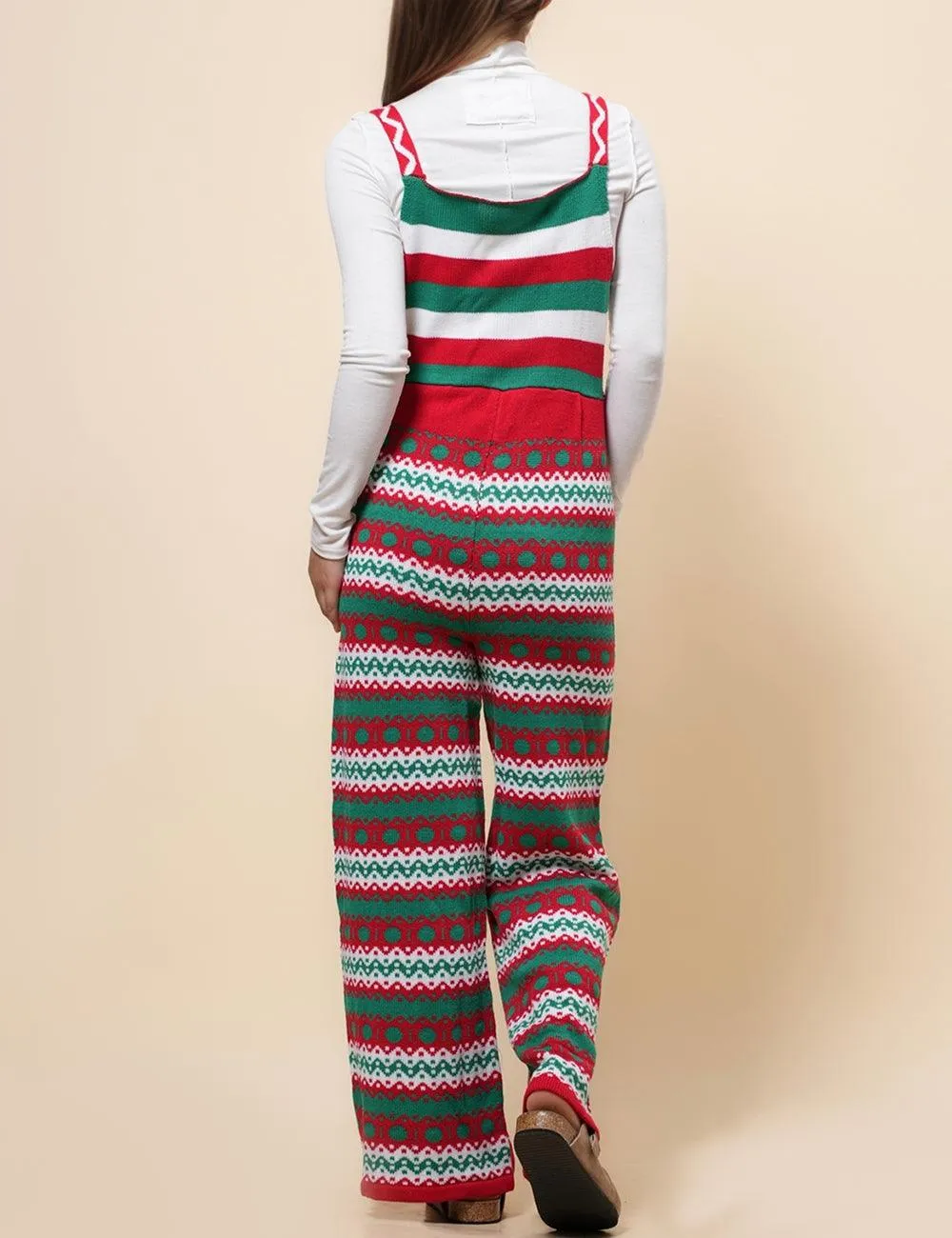 Ladies Christmas Jumpsuit Strape Shoulder Overall SKJ4923