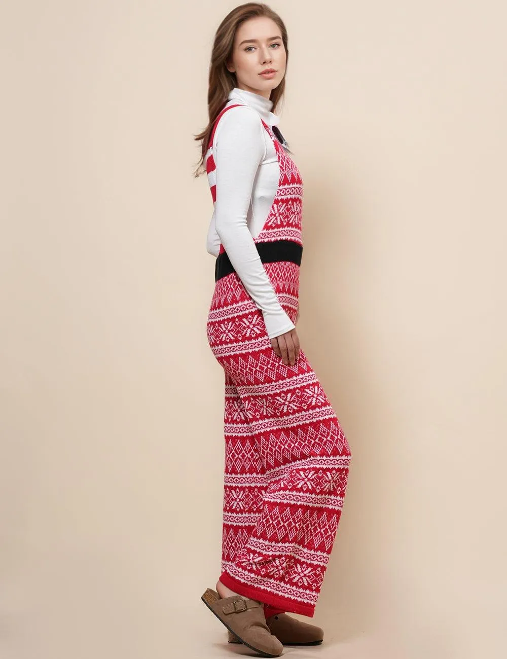 Ladies Christmas Jumpsuit Strape Shoulder Overall SKJ4923