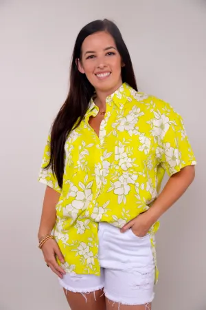 Lime Island Top - FINAL SALE
