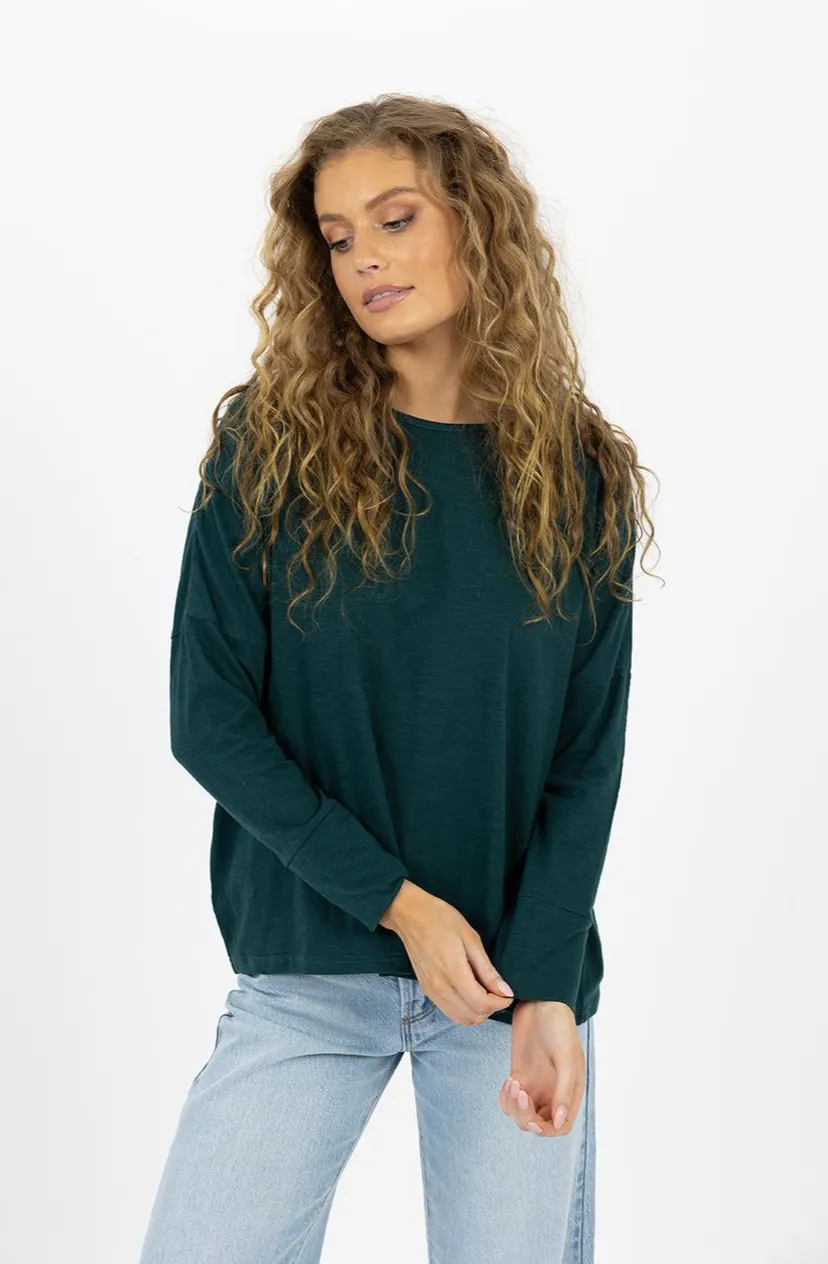 L/S Dippy Tee - Atlantic Blue