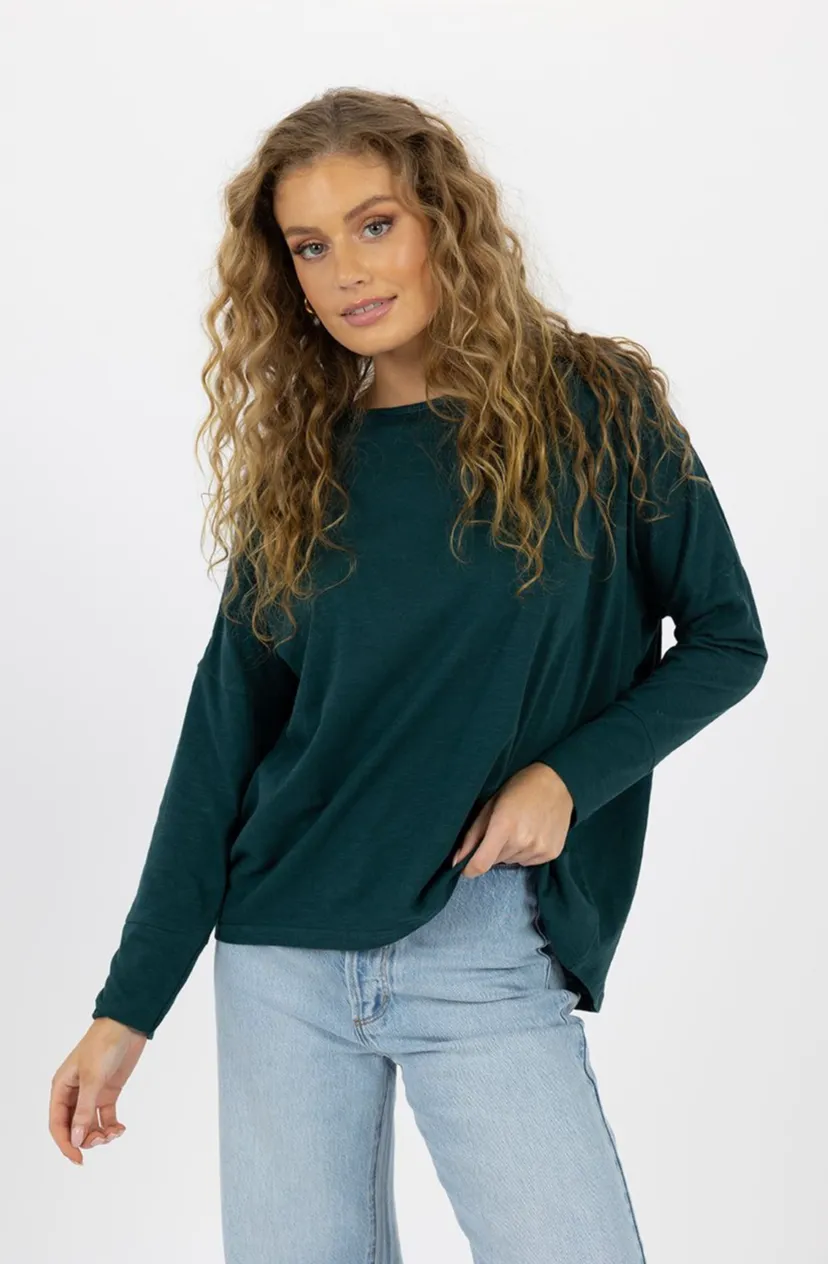 L/S Dippy Tee - Atlantic Blue