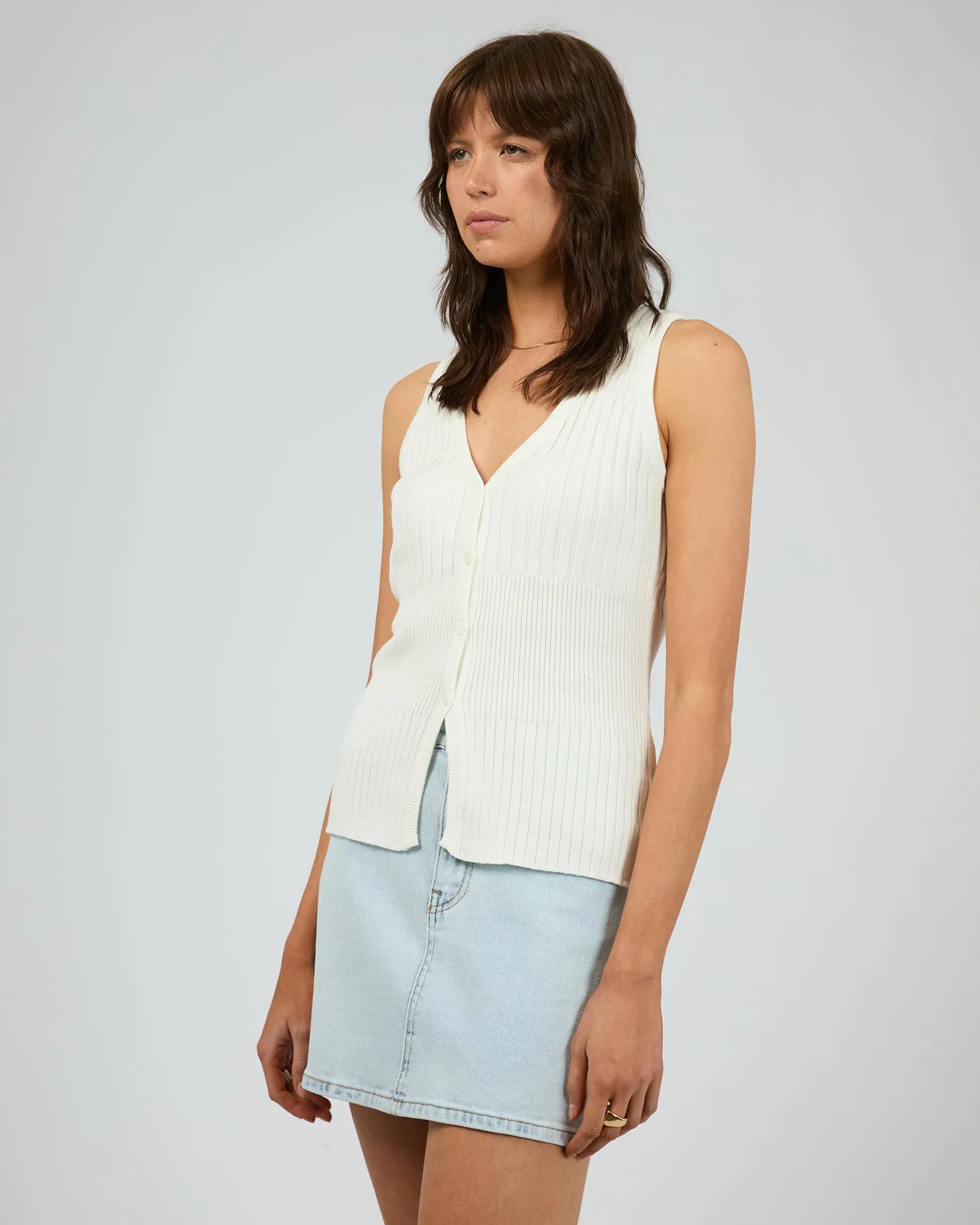 Luca Knit Top White