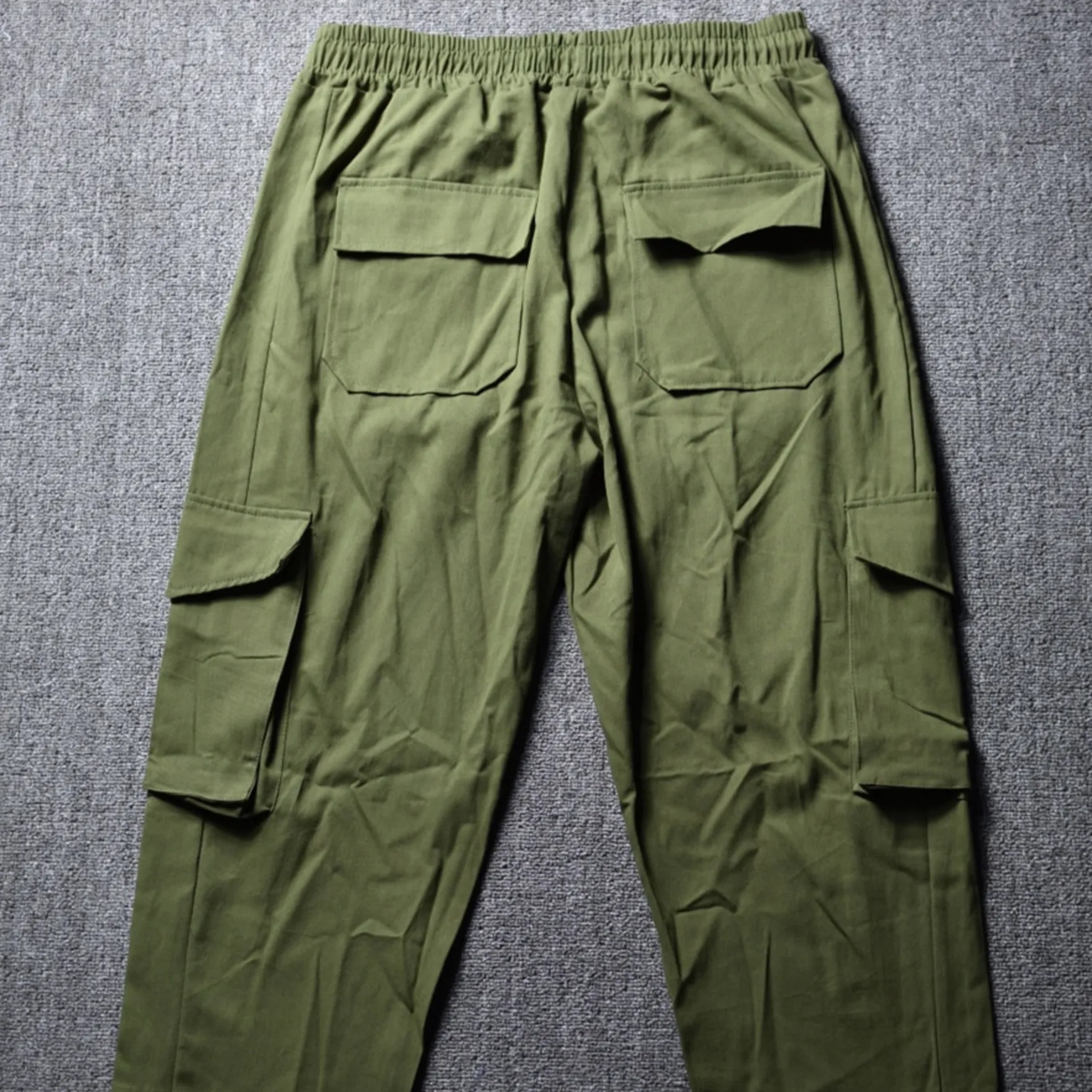 Mens Army Green Street Cargo Pants