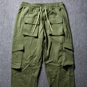 Mens Army Green Street Cargo Pants