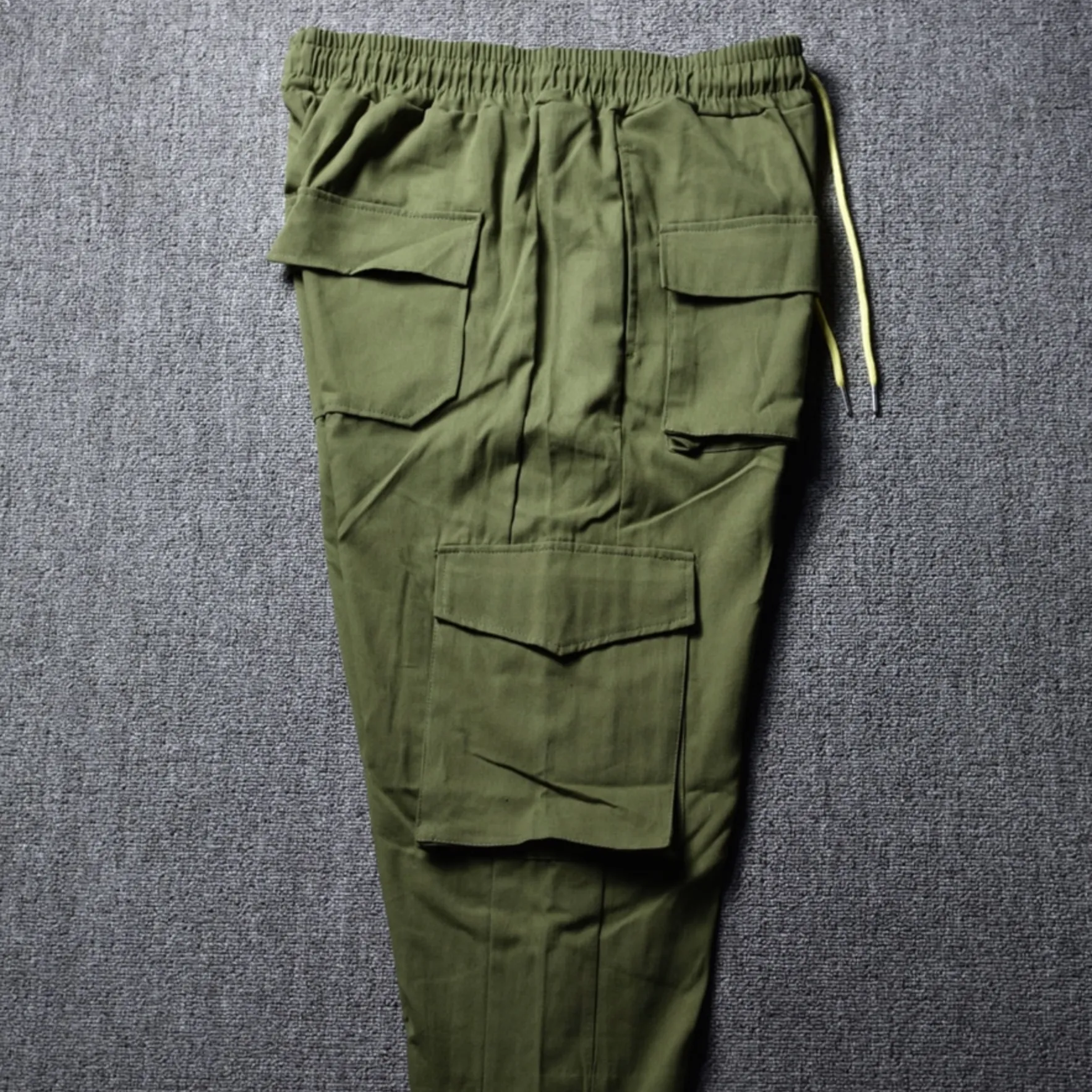 Mens Army Green Street Cargo Pants
