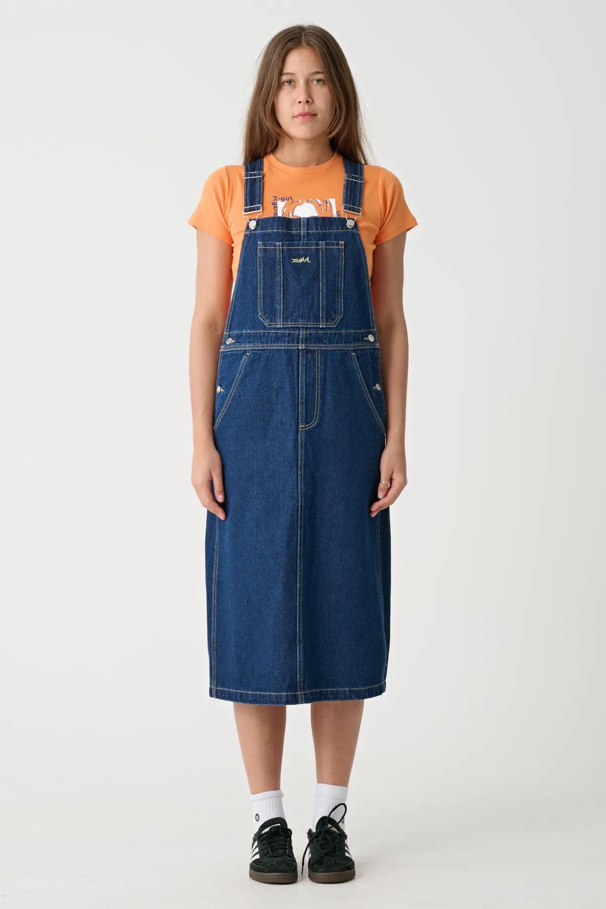 MILLS OVERALL DRESS - Dark Denim