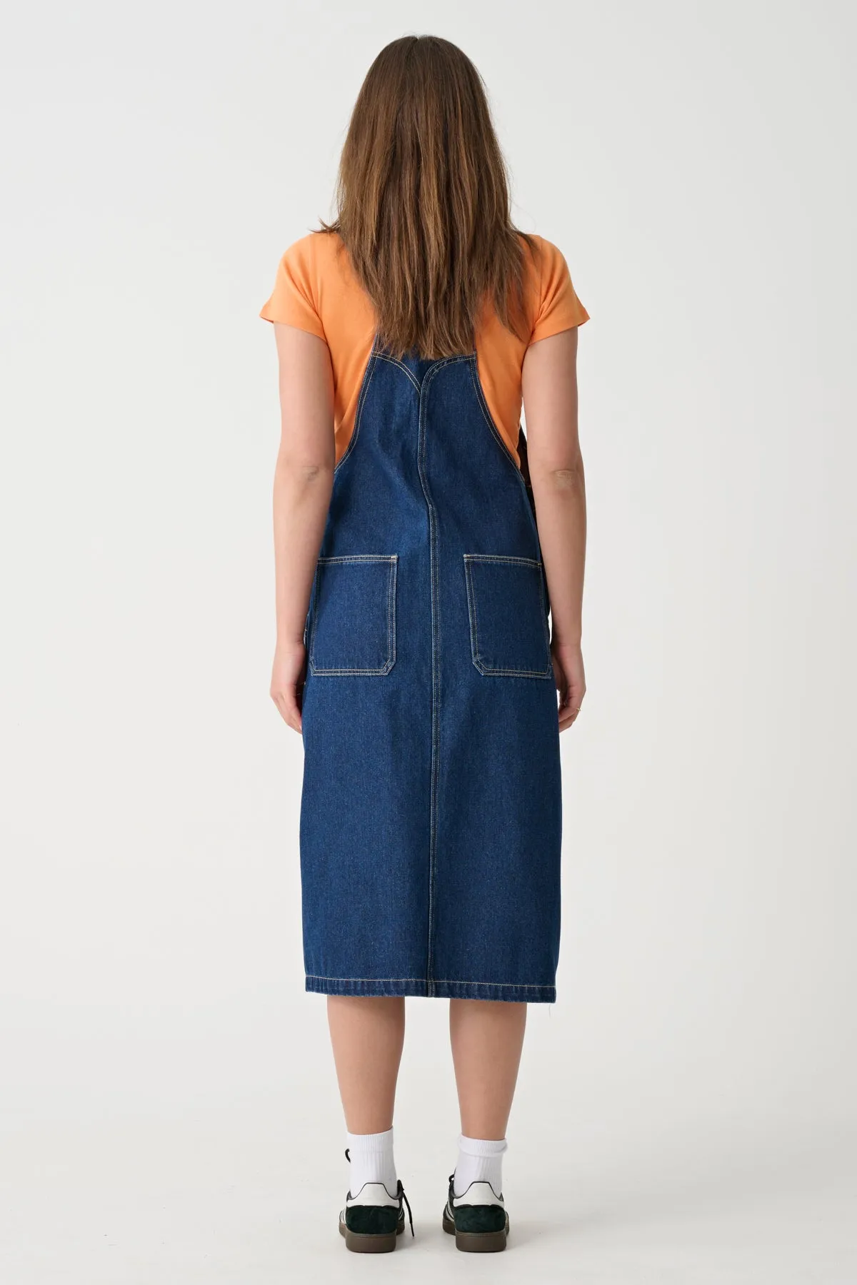MILLS OVERALL DRESS - Dark Denim