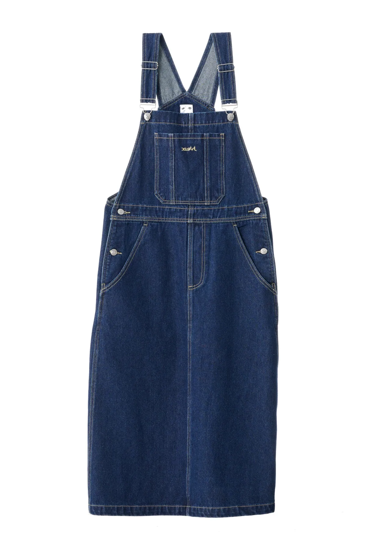 MILLS OVERALL DRESS - Dark Denim