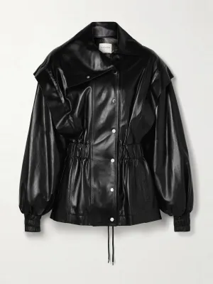 Misha leather track jacket