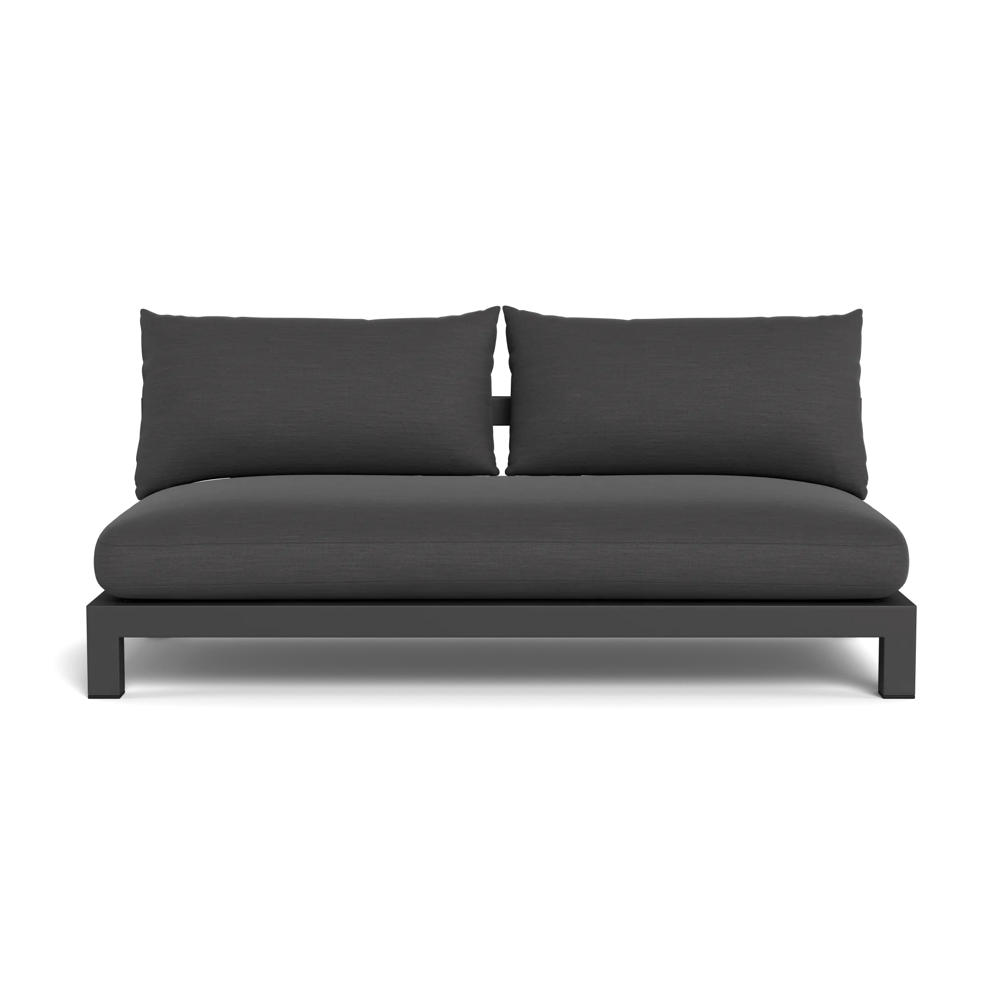 Pacific Aluminum 2 Seat Armless Sofa
