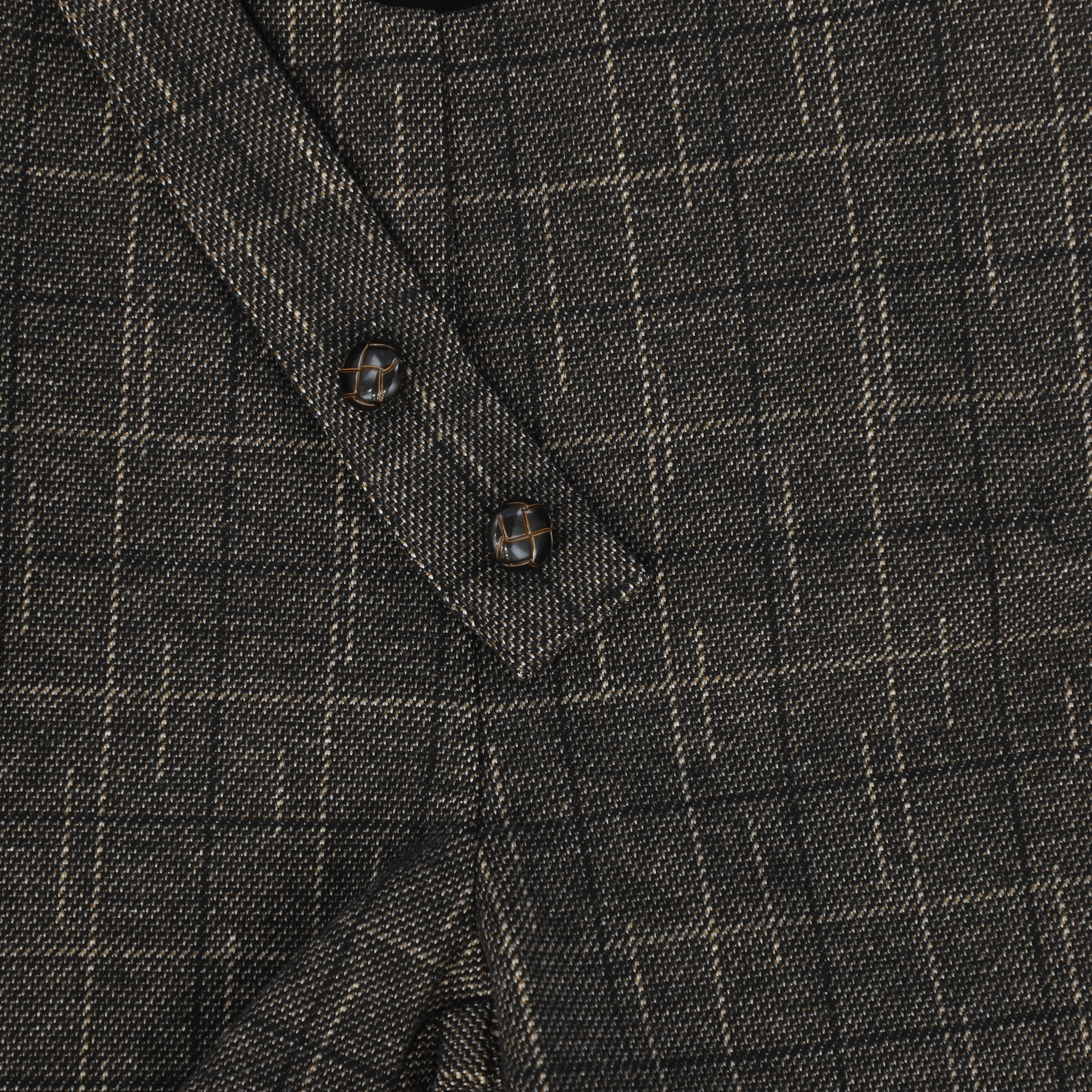 Plaid wool overall by Le Bourdon