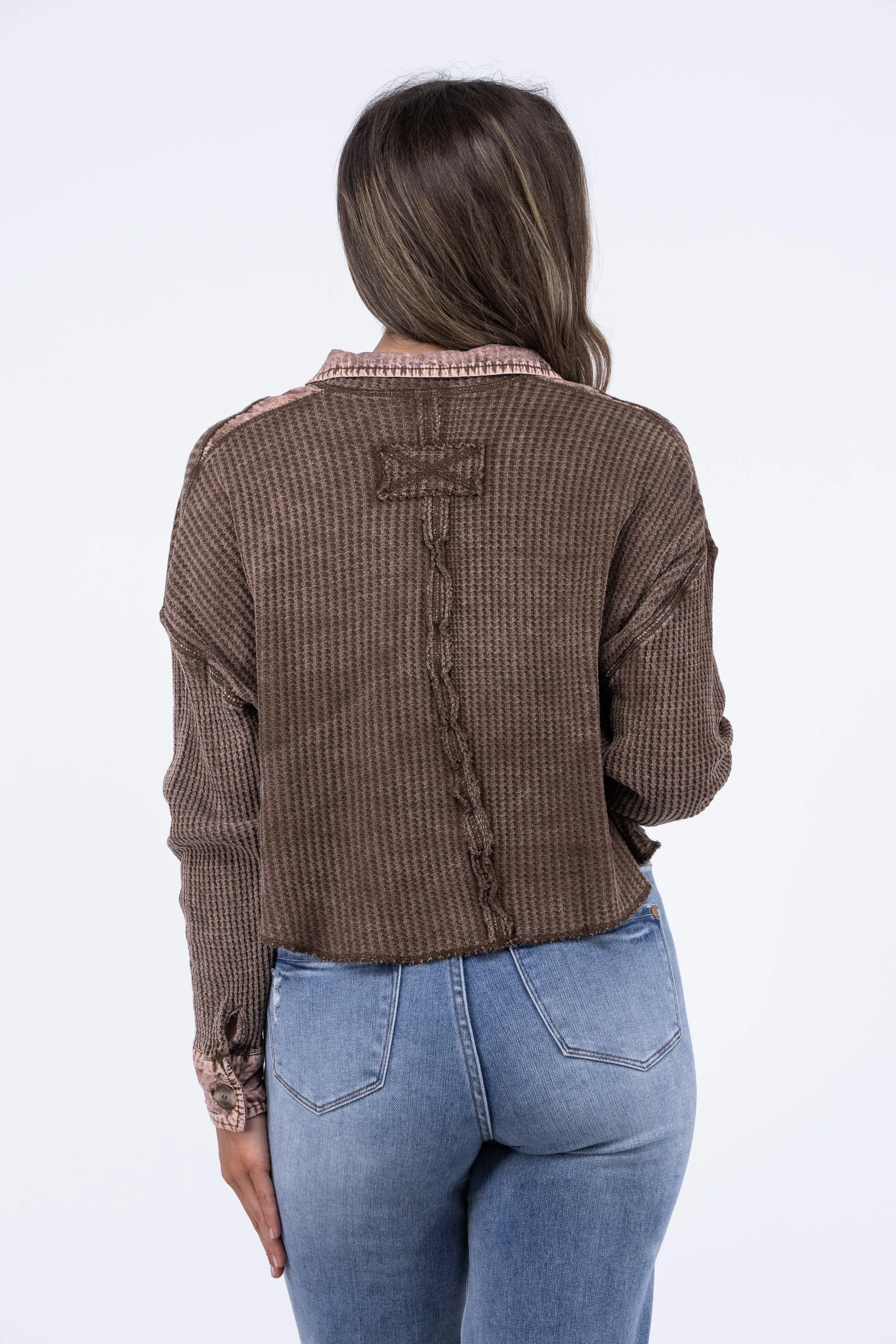 Play It Right Cropped Shacket * Final Sale*