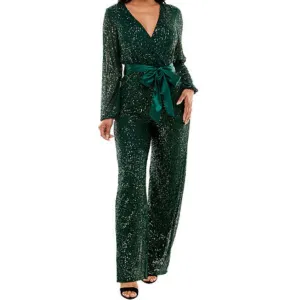 PREMIER AMOUR - Long Sleeve Sequin Jumpsuit For Events
