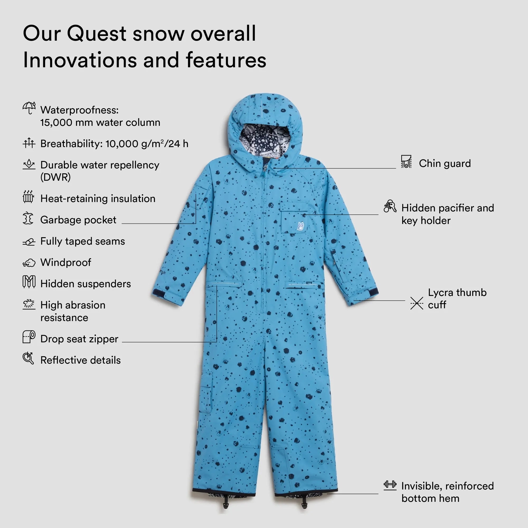 Quest snow overall "Galaxy"