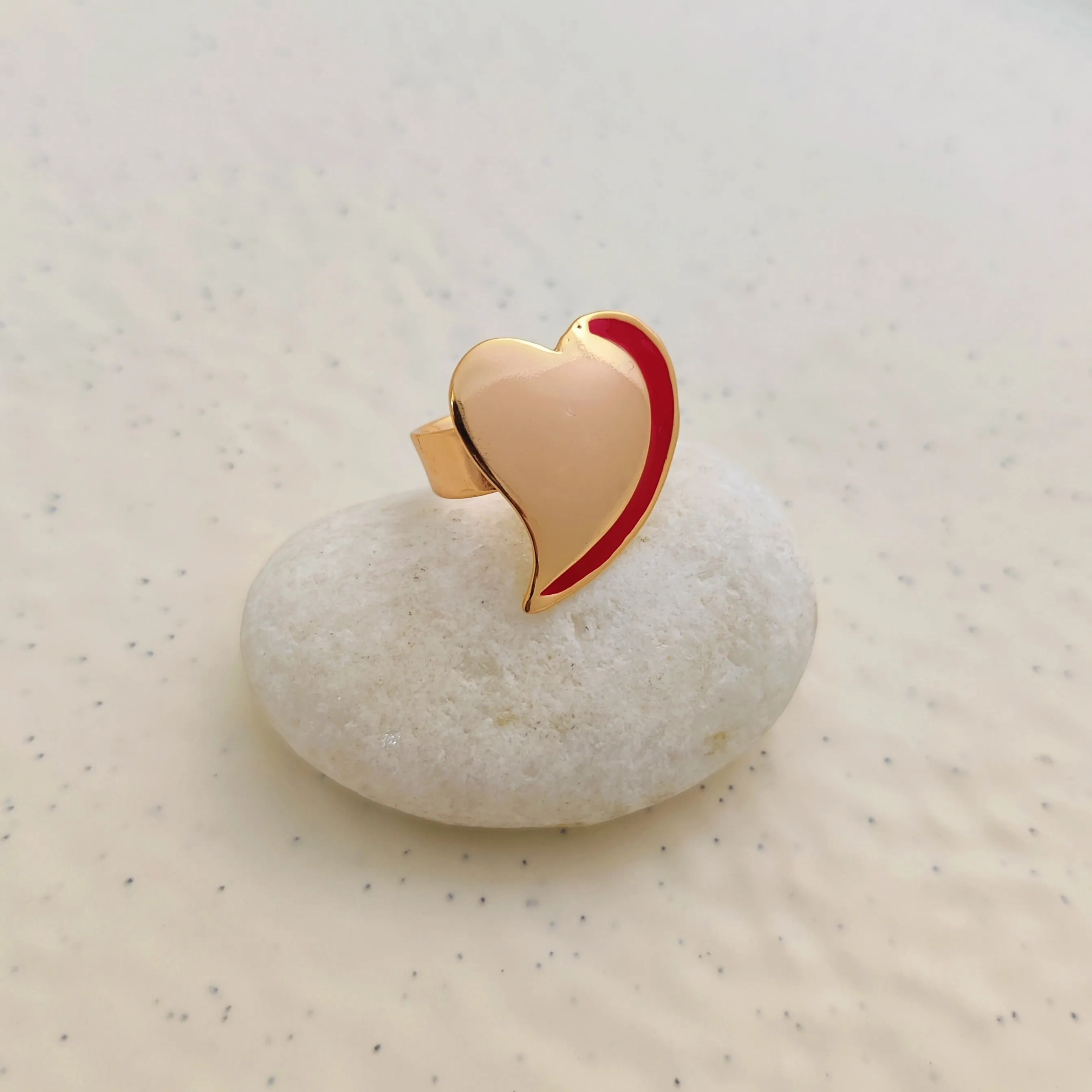 "Red-Glam" Heart Ring ❤️