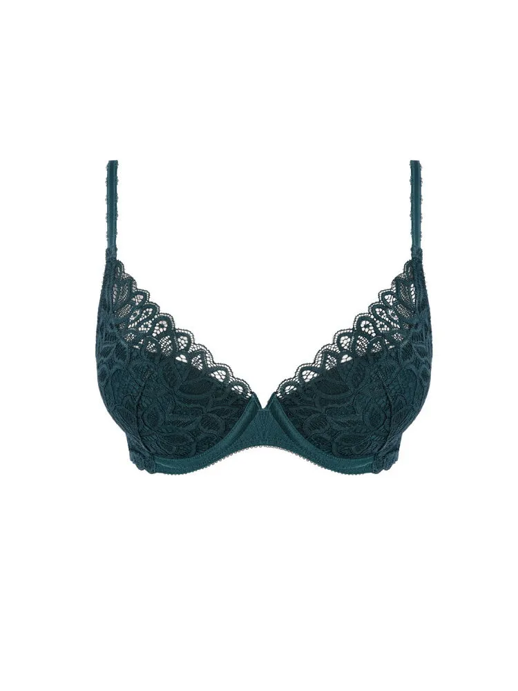 Raffine Plunge Bra - Emerald