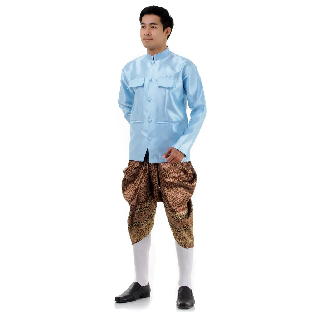 Raj Pattern Men’s Thai Attire Elegant Look