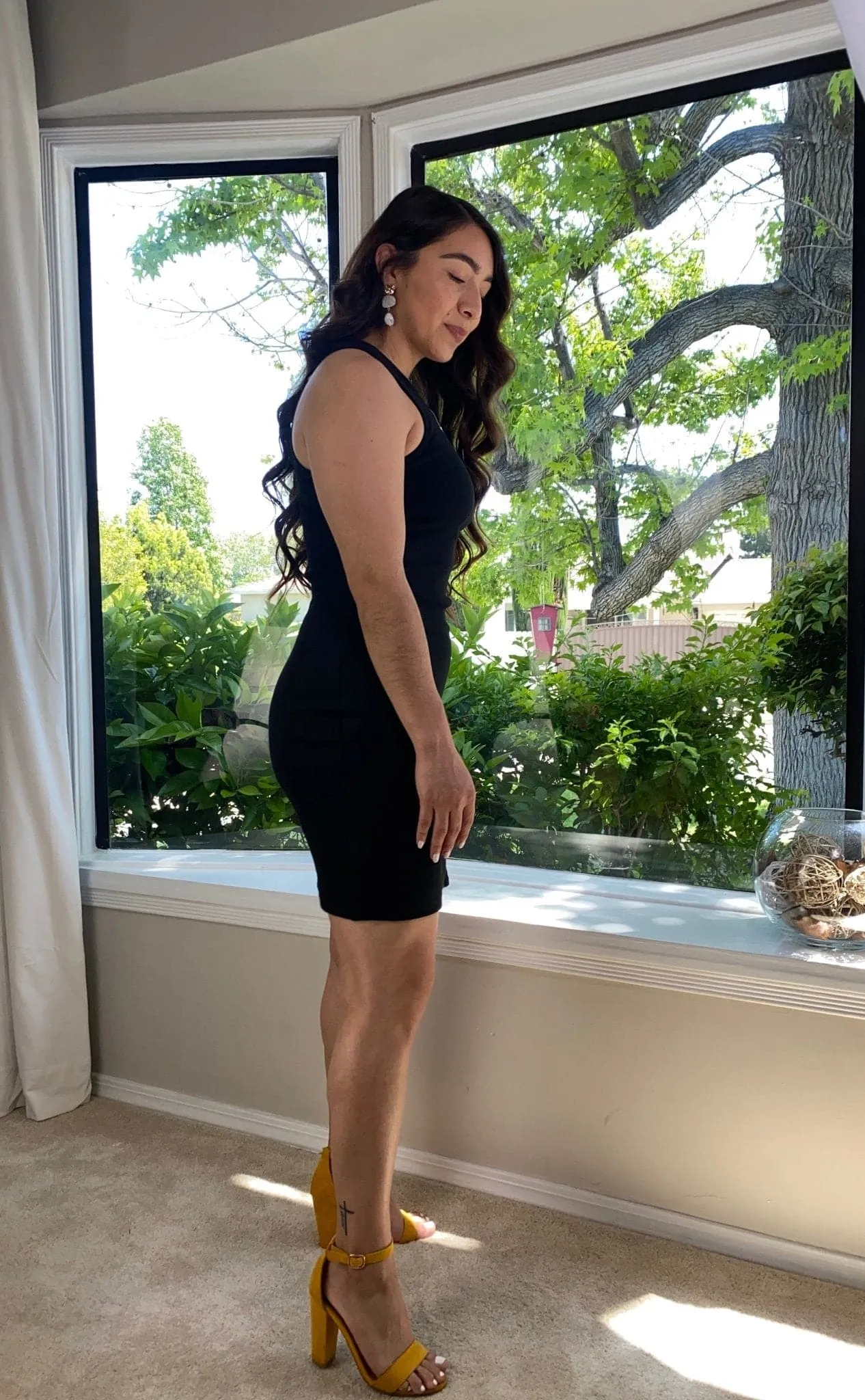 Ready for the Anything Tank Black Mini Dress