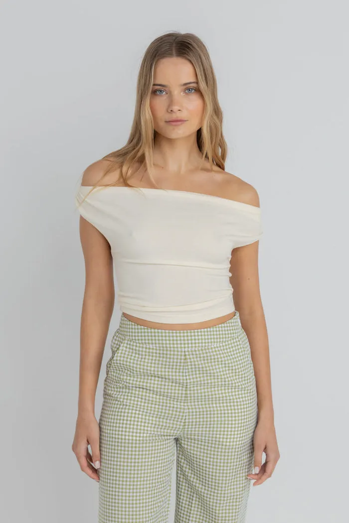 Rhythm Juno Off Shoulder Top - WHITE