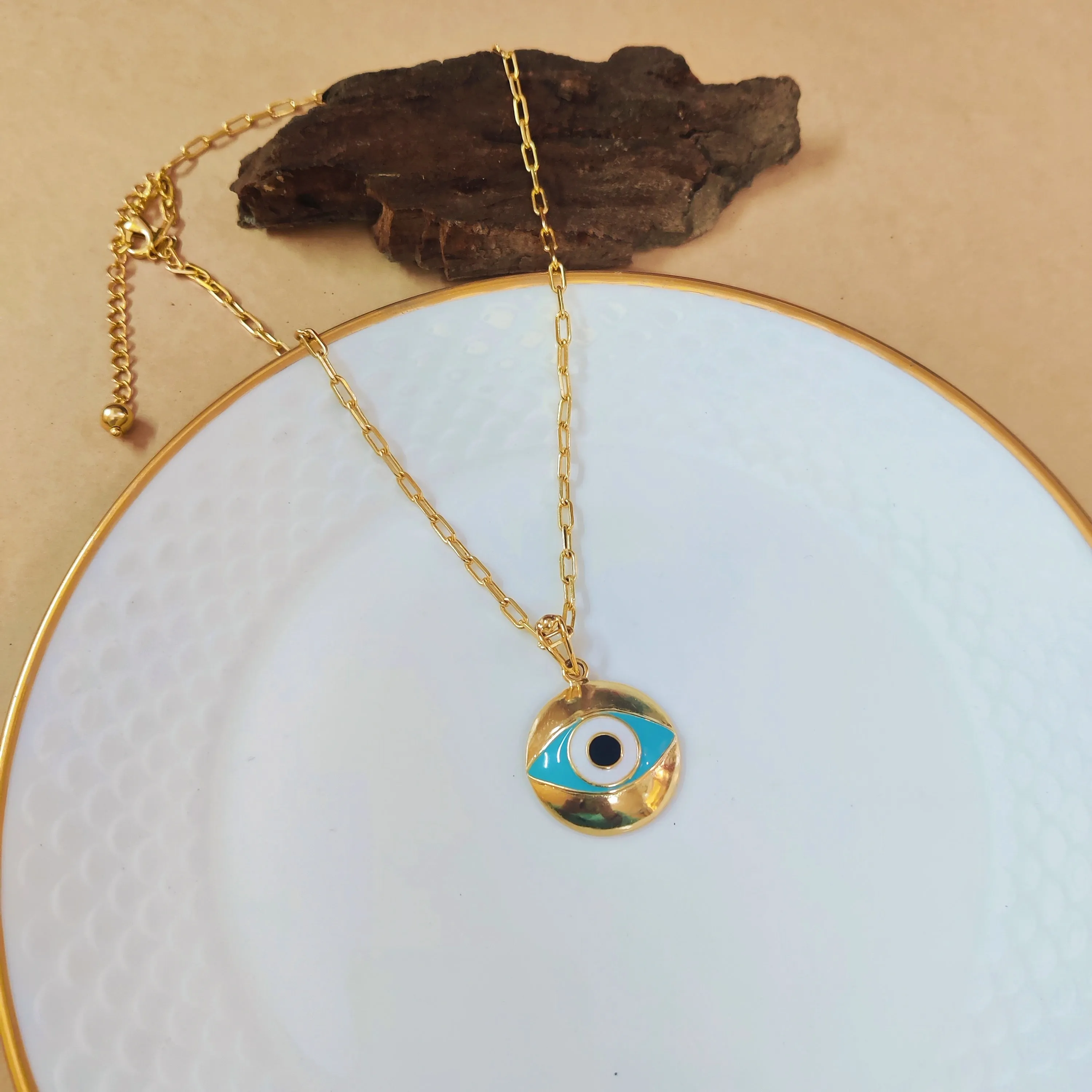 Round Evil Eye  Pendant