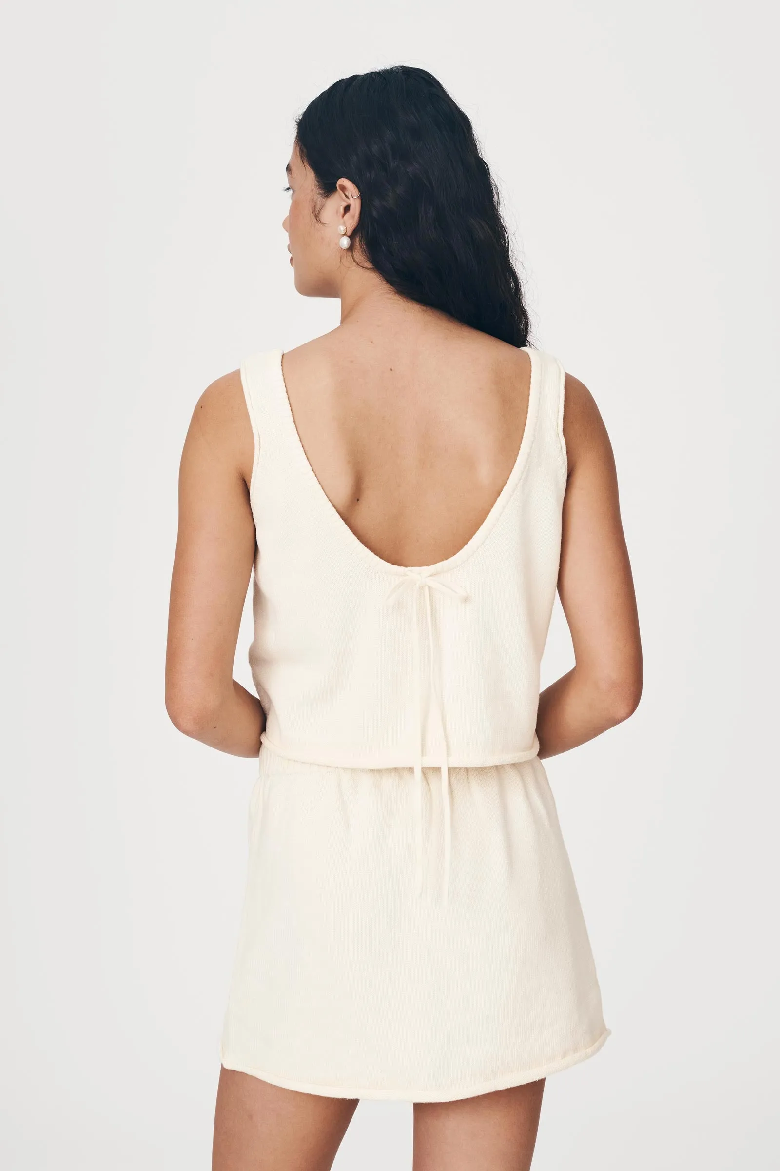 Rowie 'Belen Knit Crop' - Bone