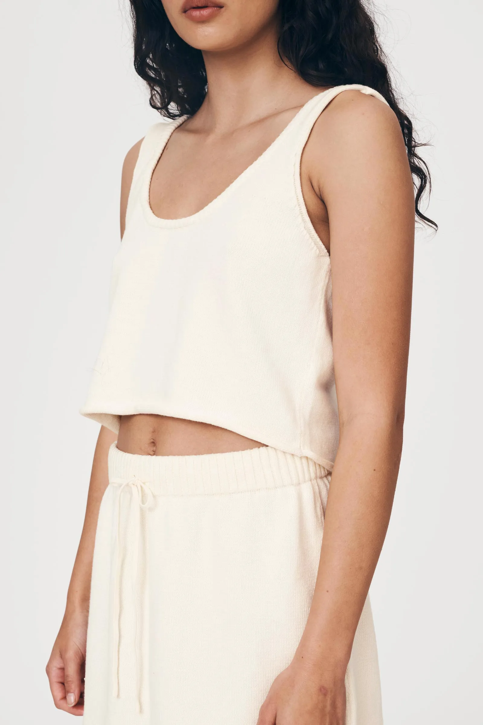 Rowie 'Belen Knit Crop' - Bone