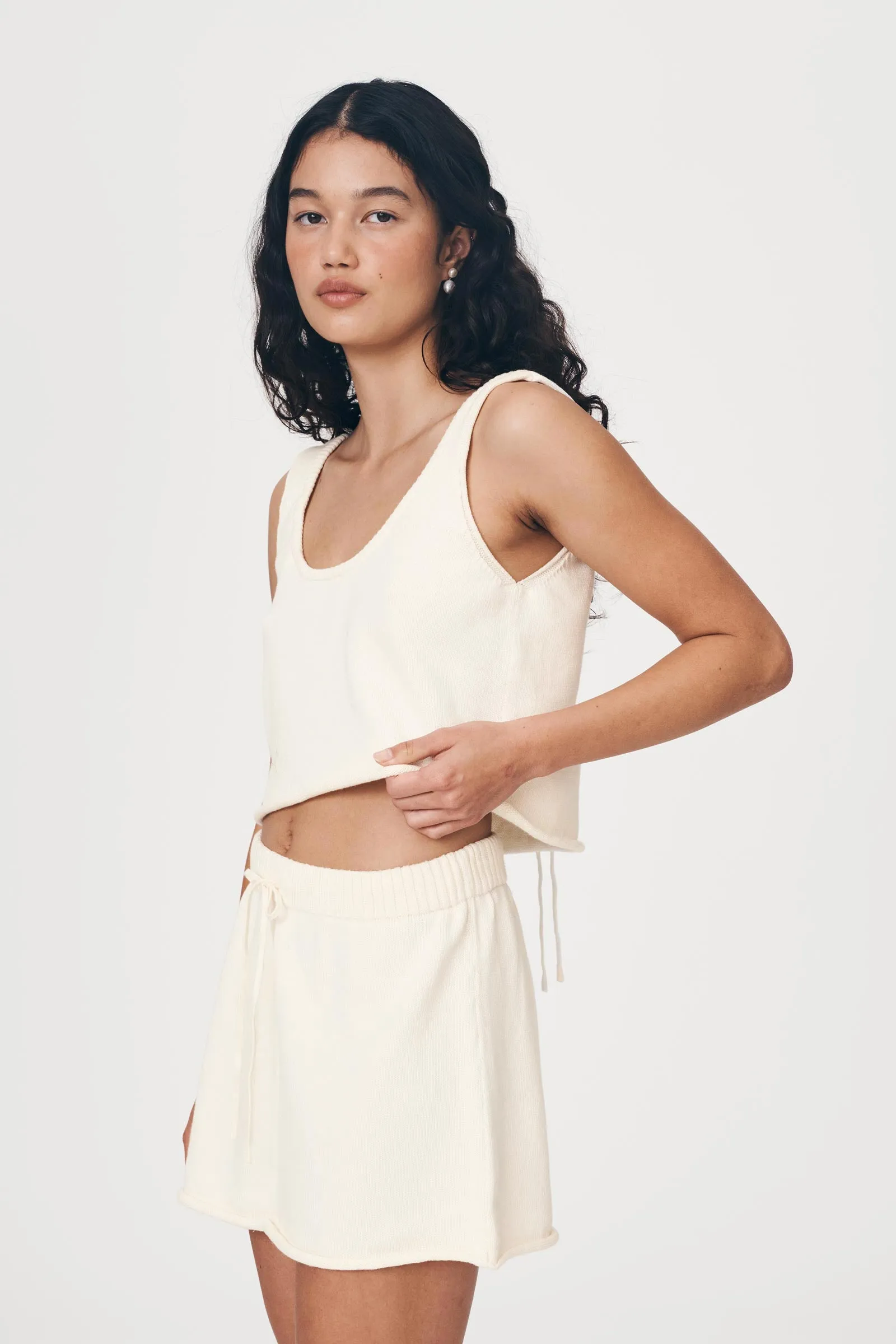 Rowie 'Belen Knit Crop' - Bone