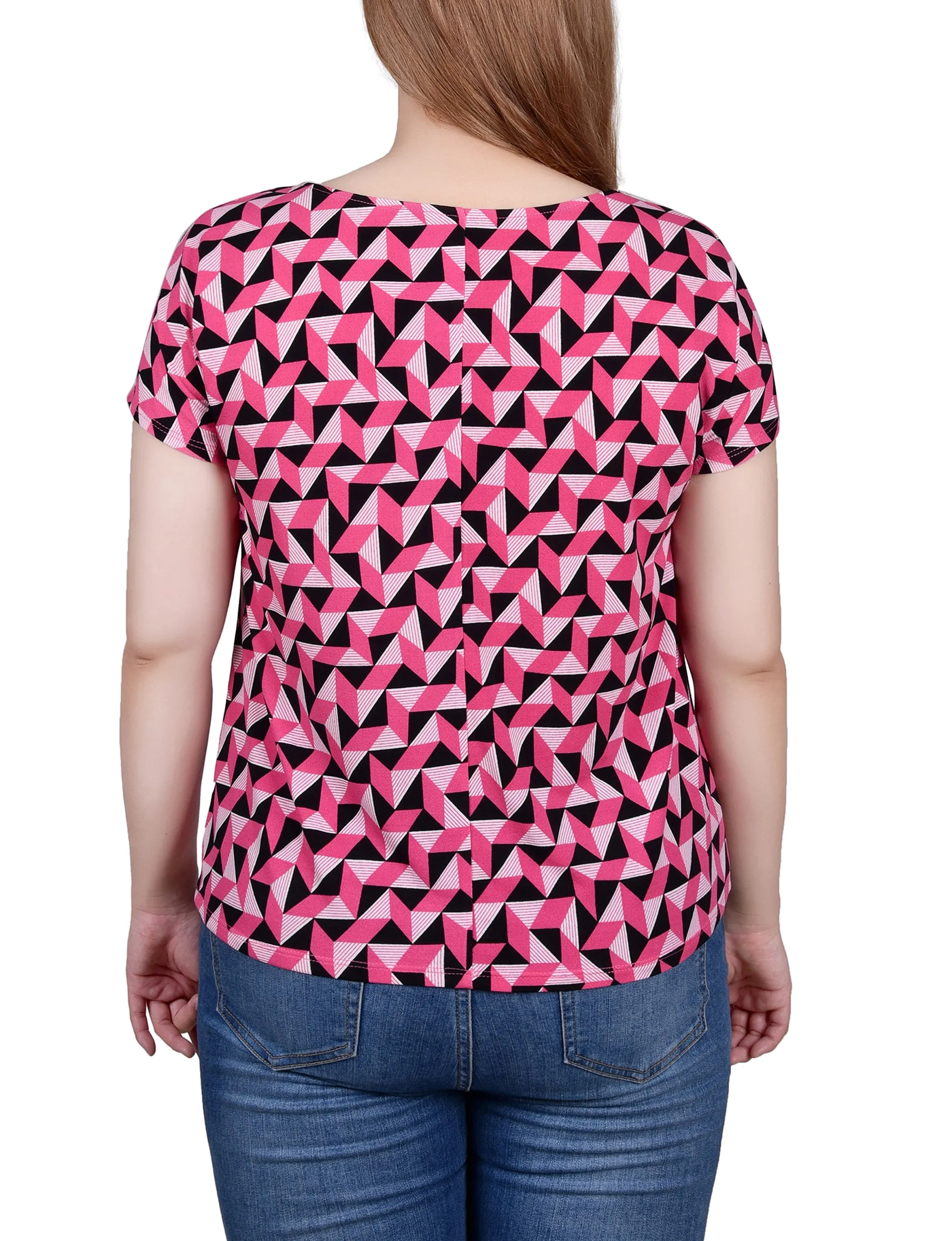 Short Sleeve Extended Sleeve Tunic Top