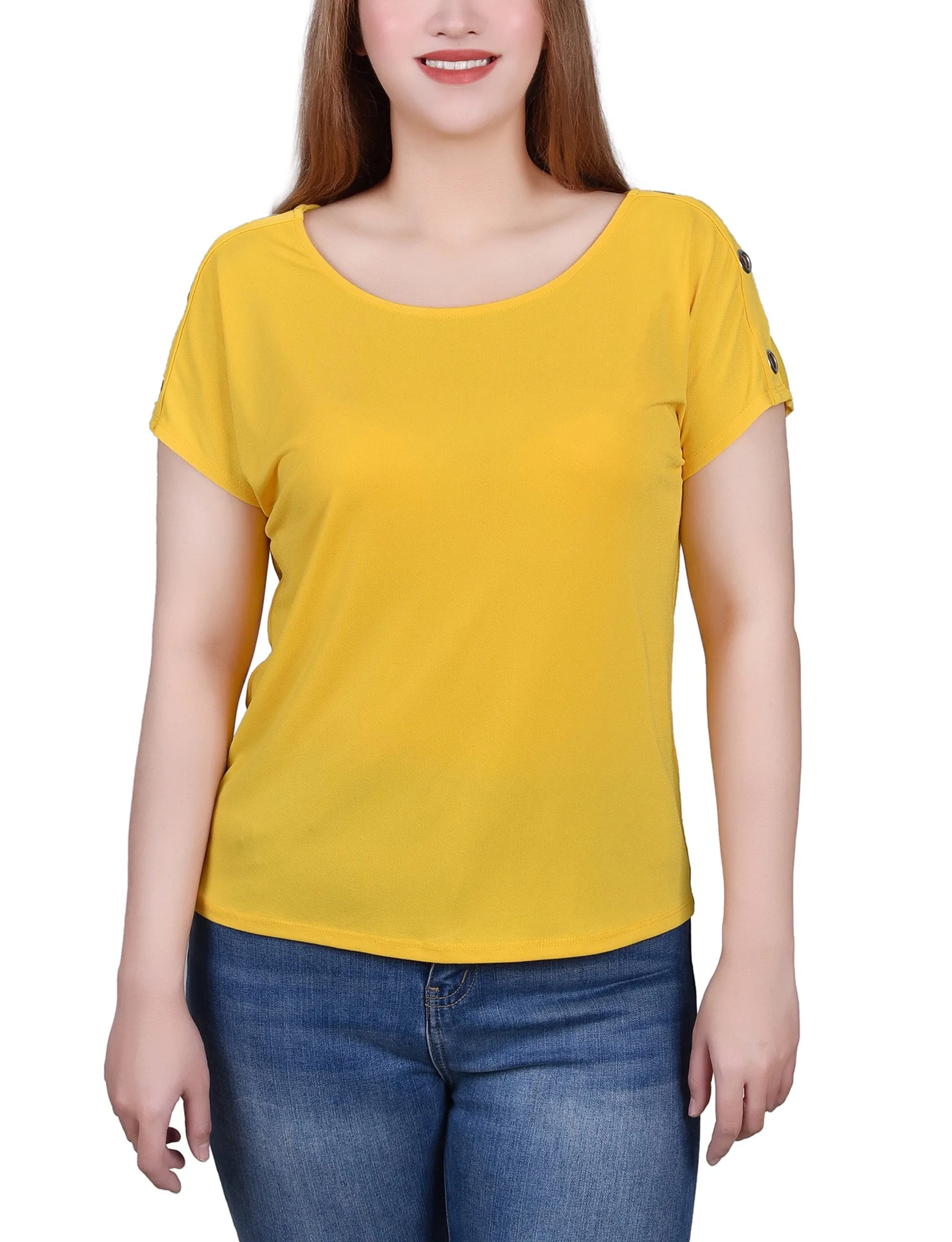 Short Sleeve Extended Sleeve Tunic Top
