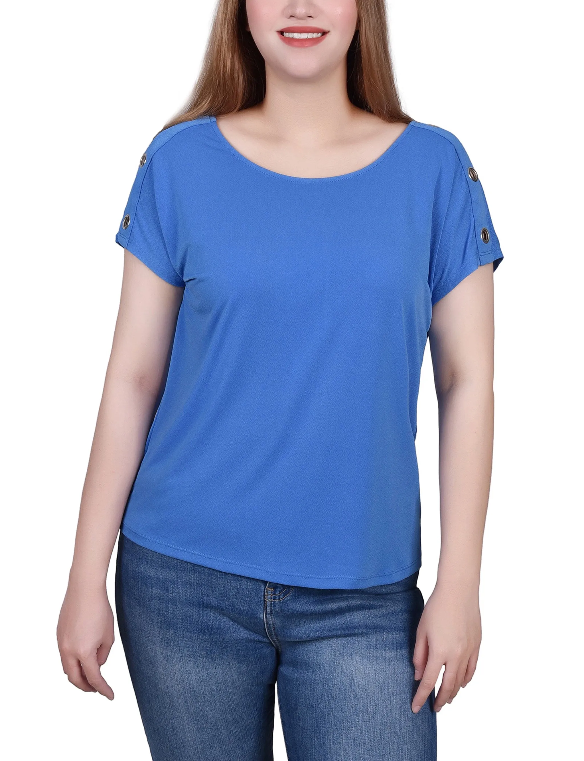 Short Sleeve Extended Sleeve Tunic Top