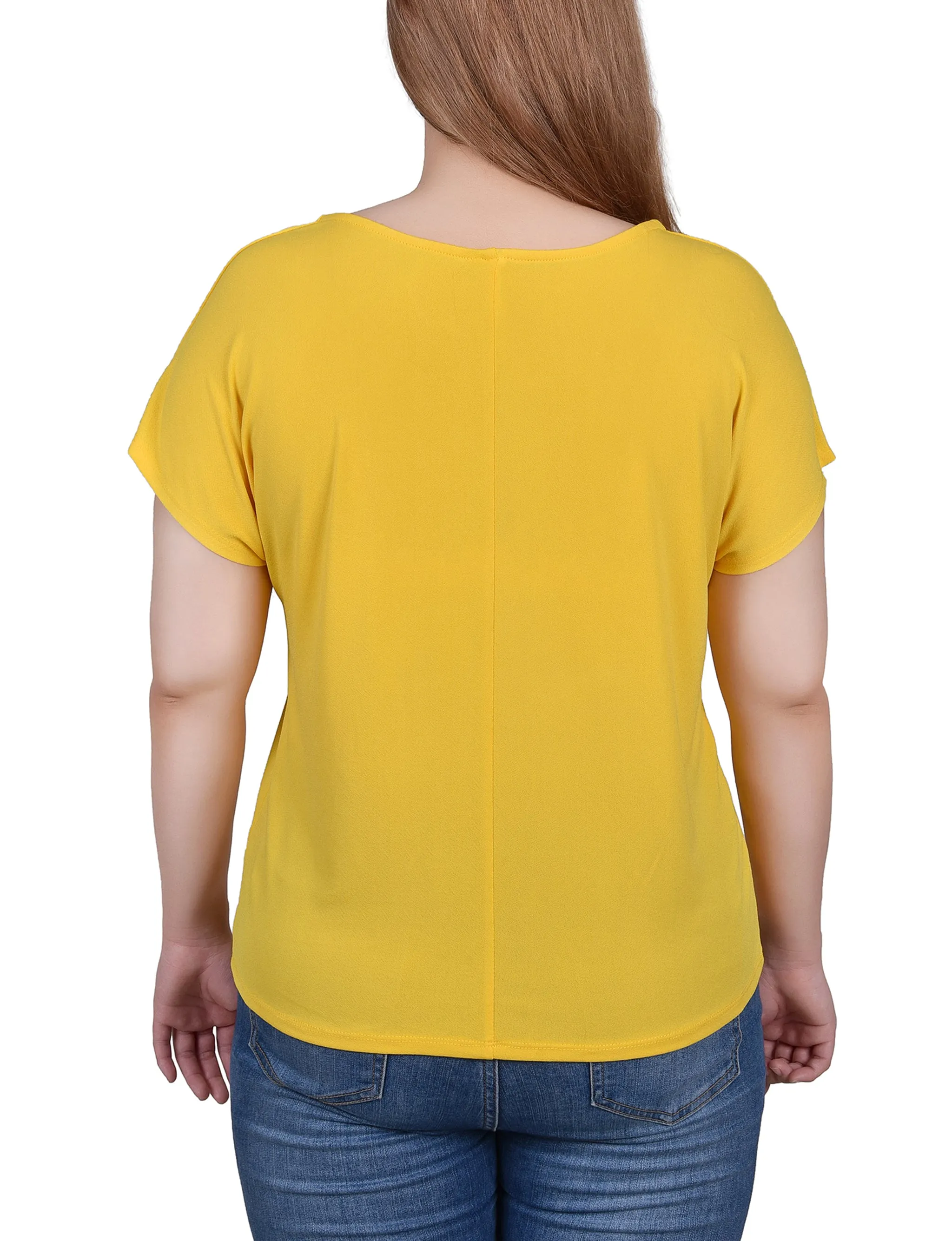 Short Sleeve Extended Sleeve Tunic Top