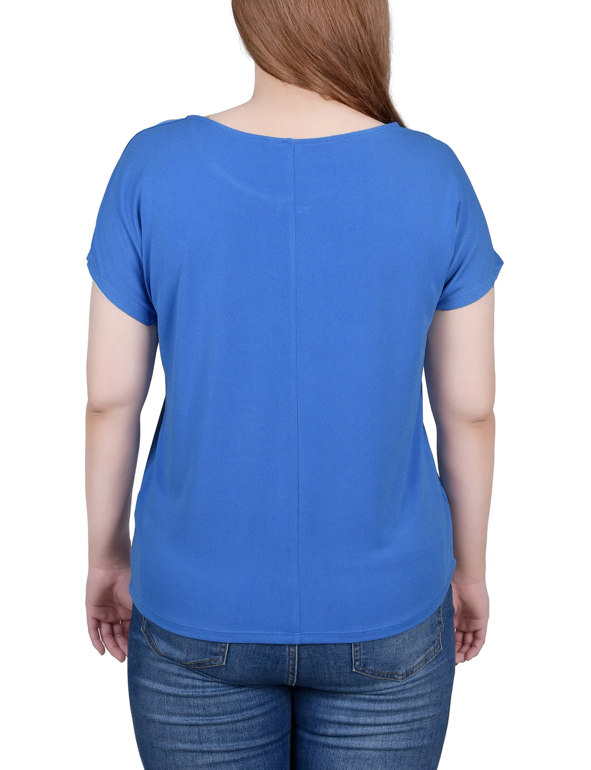 Short Sleeve Extended Sleeve Tunic Top