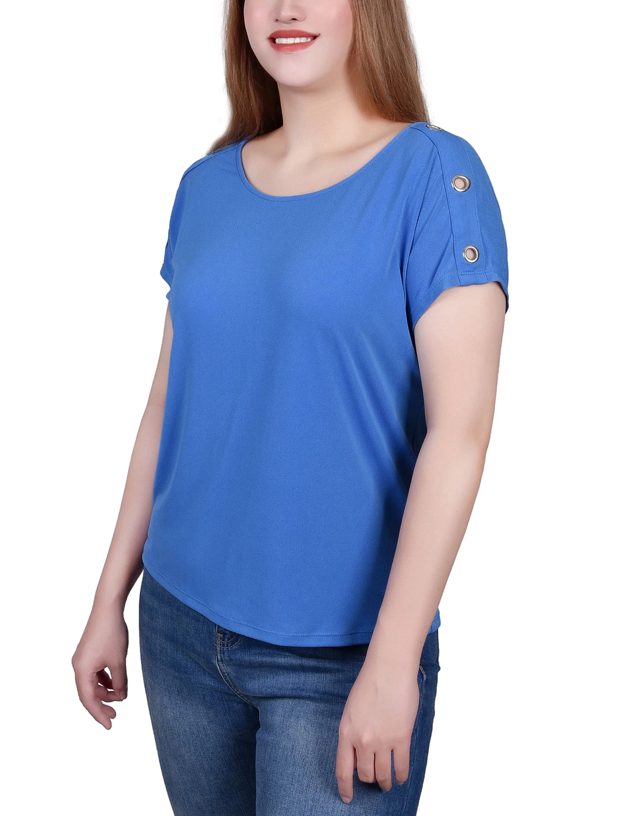Short Sleeve Extended Sleeve Tunic Top