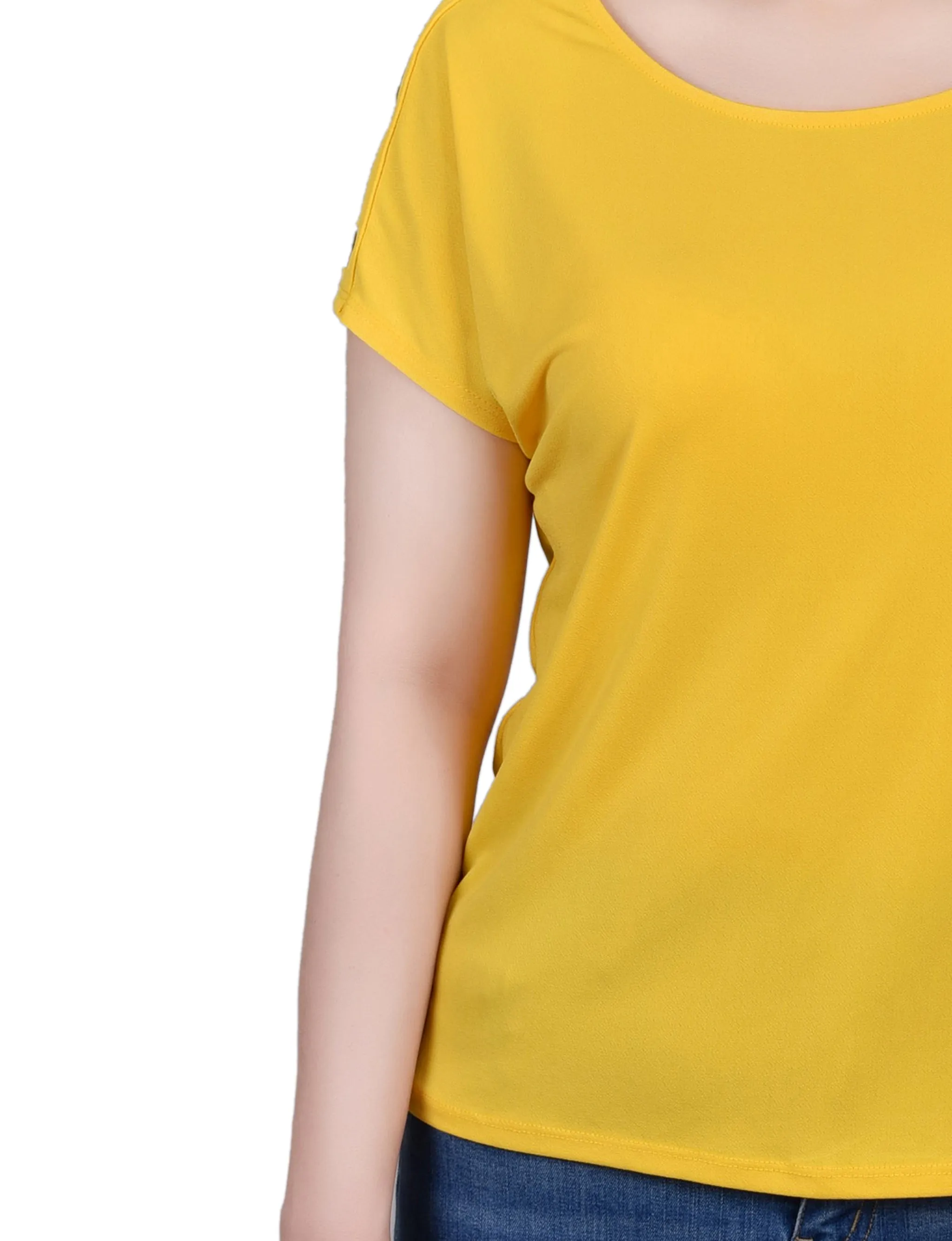 Short Sleeve Extended Sleeve Tunic Top