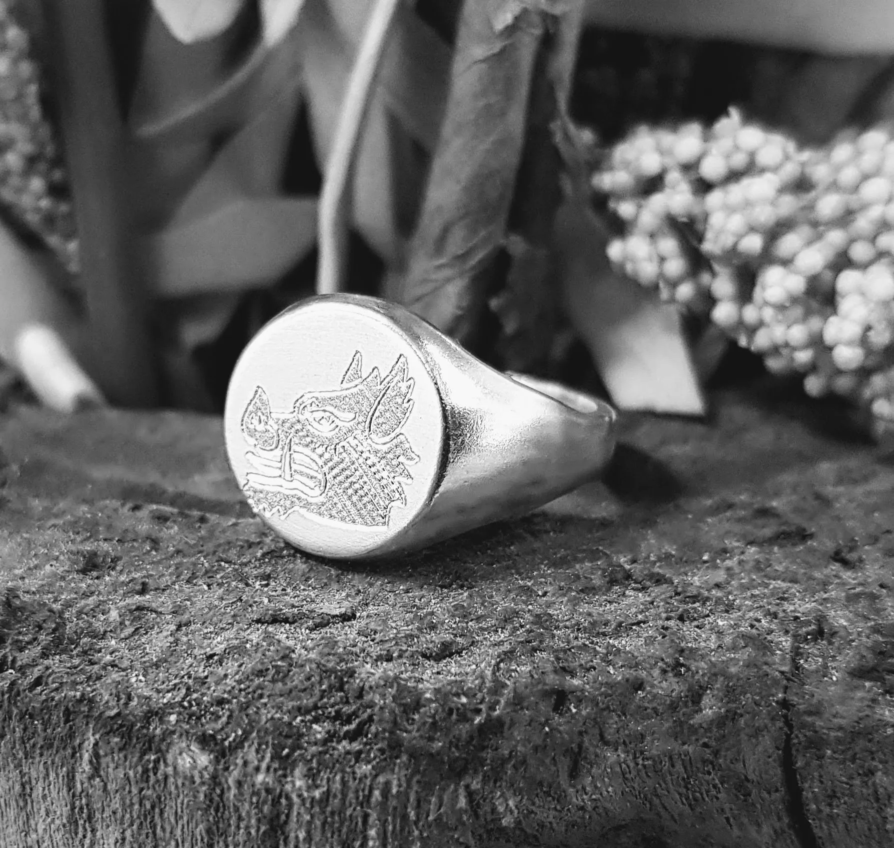 Silver Personalised 'Signet' Ring
