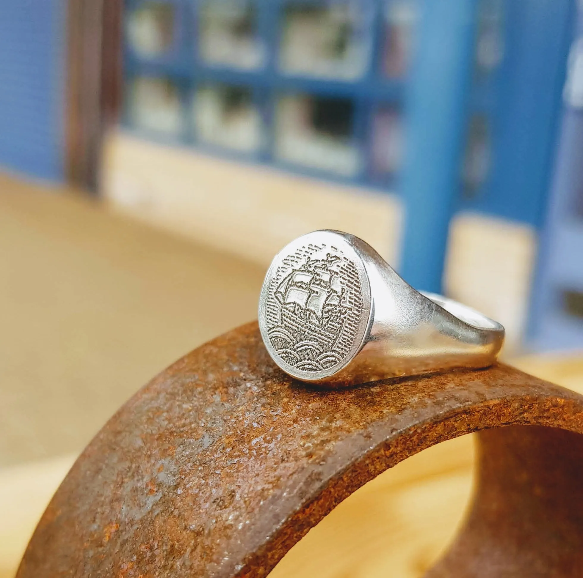 Silver Personalised 'Signet' Ring