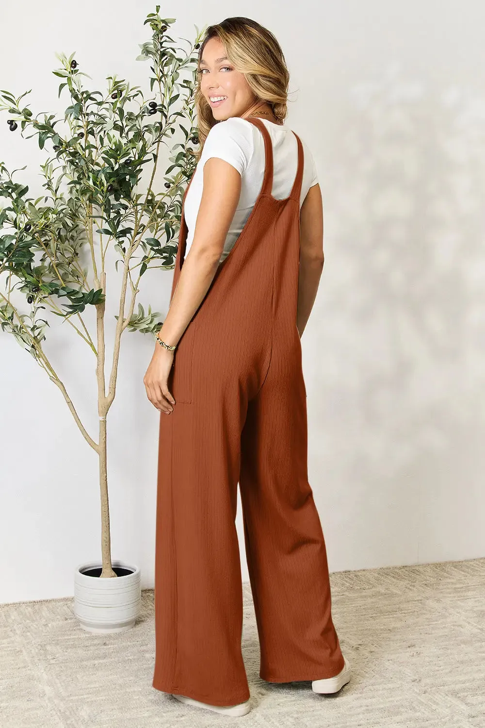 Size Inclusive Wide Strap Overall with Pockets