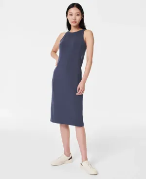 SPANX - AIRESSENTIALS SIDE STRIPE MIDI DRESS
