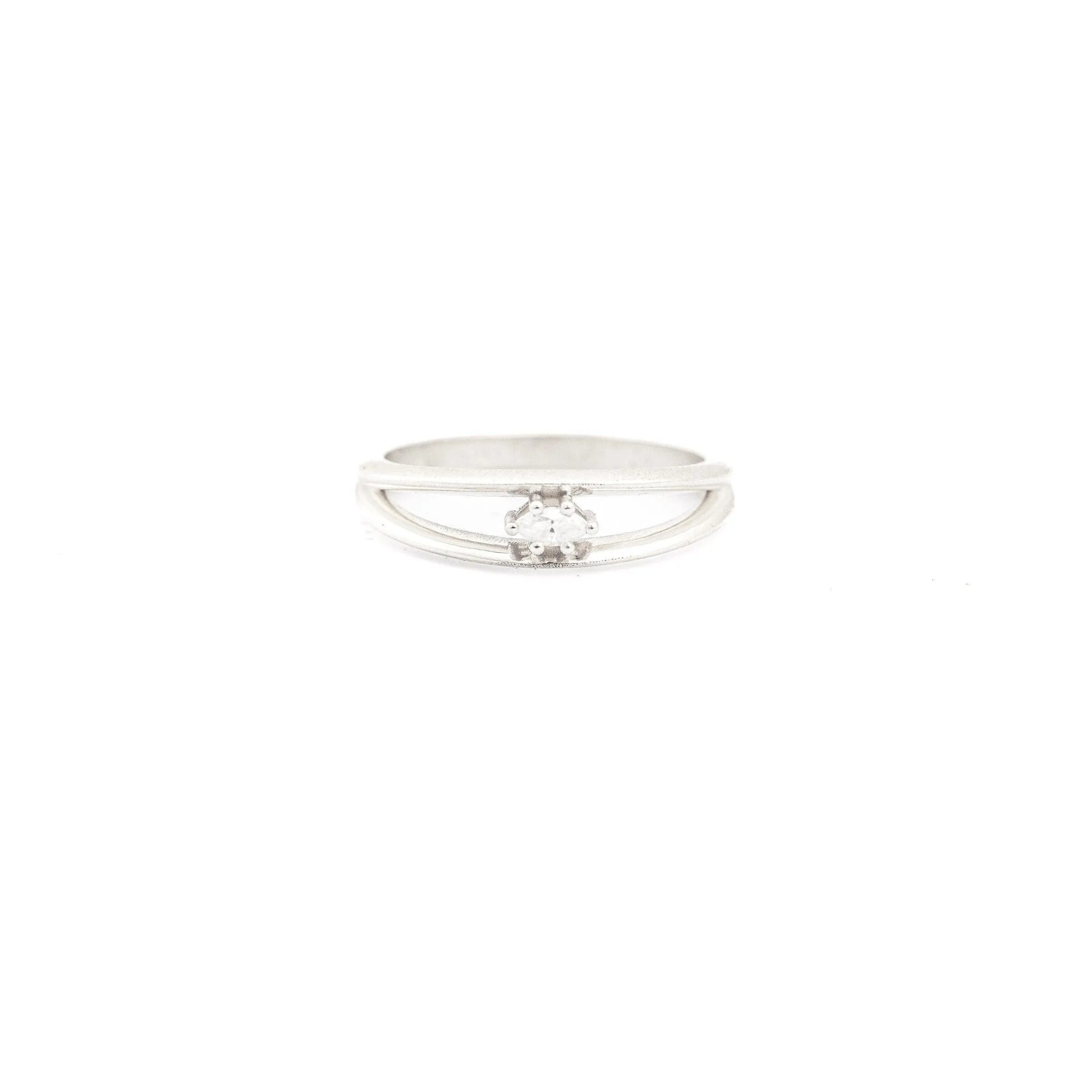 Split Shank with Marquise Moissanite