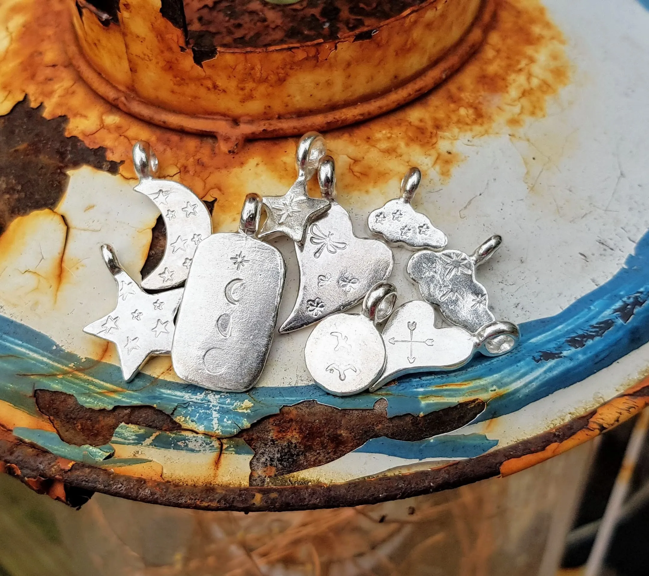 Stamped Moon Belcher Bracelet