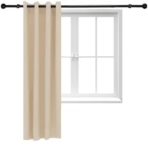 Sunnydaze Beige Outdoor Room Darkening Curtains