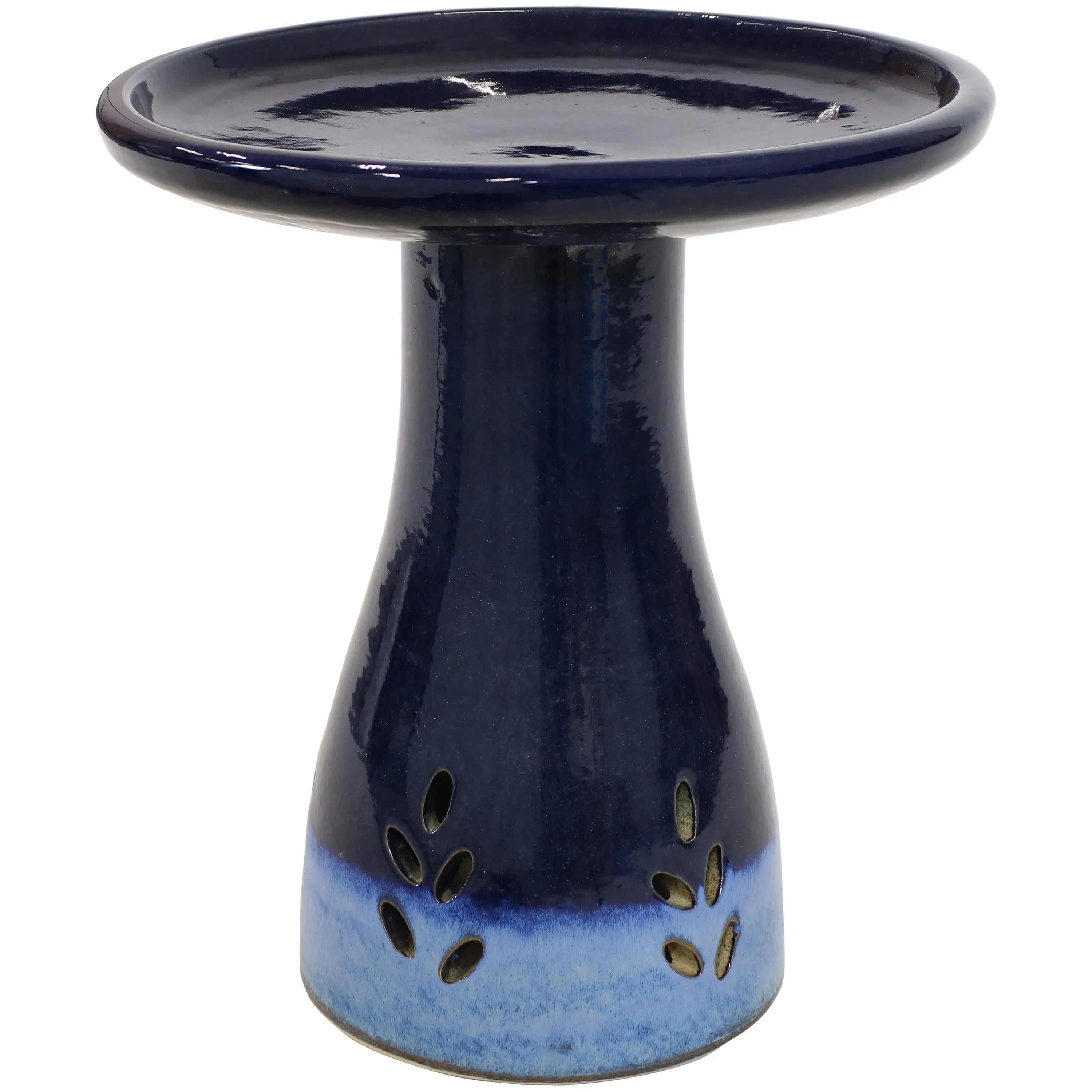 Sunnydaze Glazed Ceramic Classic Outdoor Bird Bath