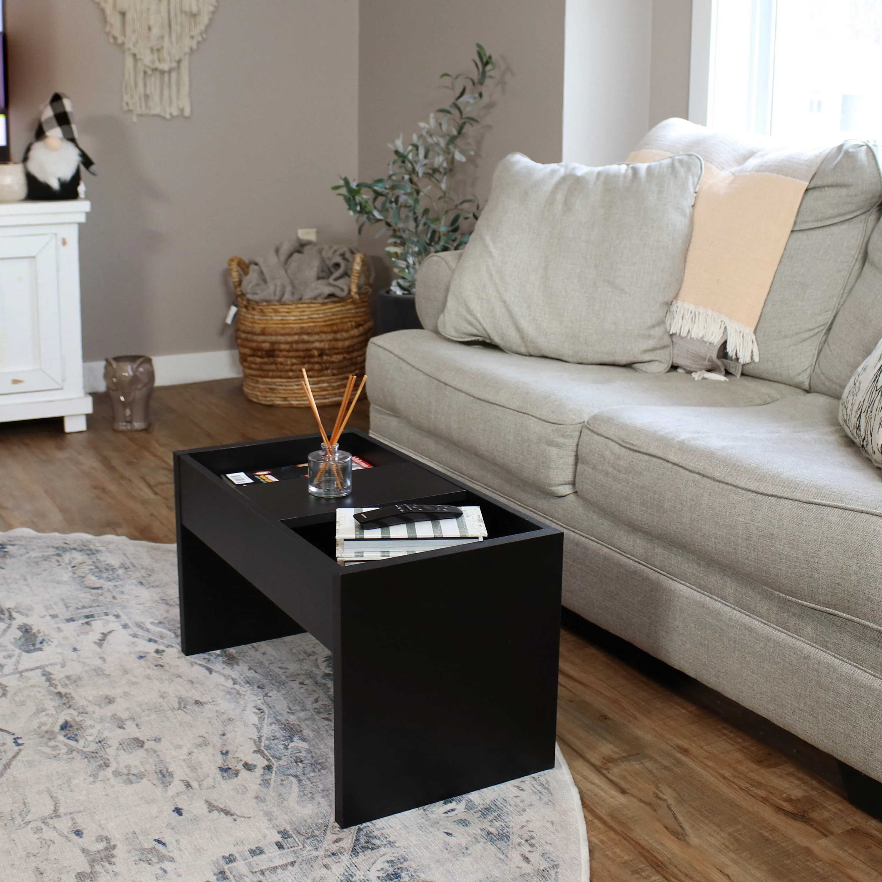 Sunnydaze Multi-Use C-Shaped Side Table