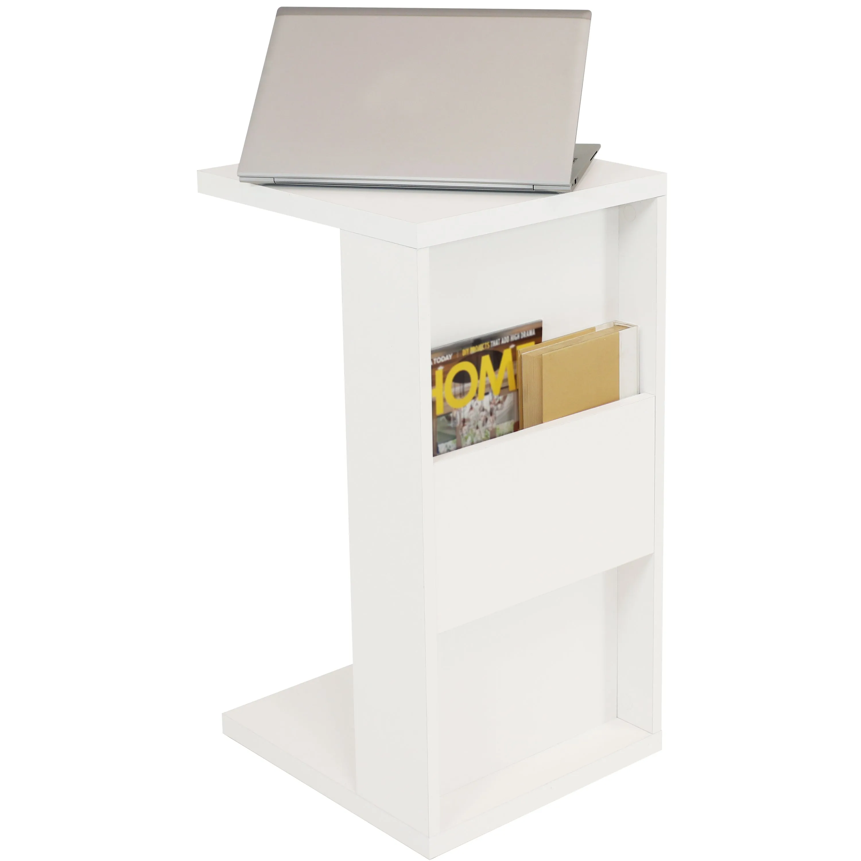 Sunnydaze Multi-Use C-Shaped Side Table