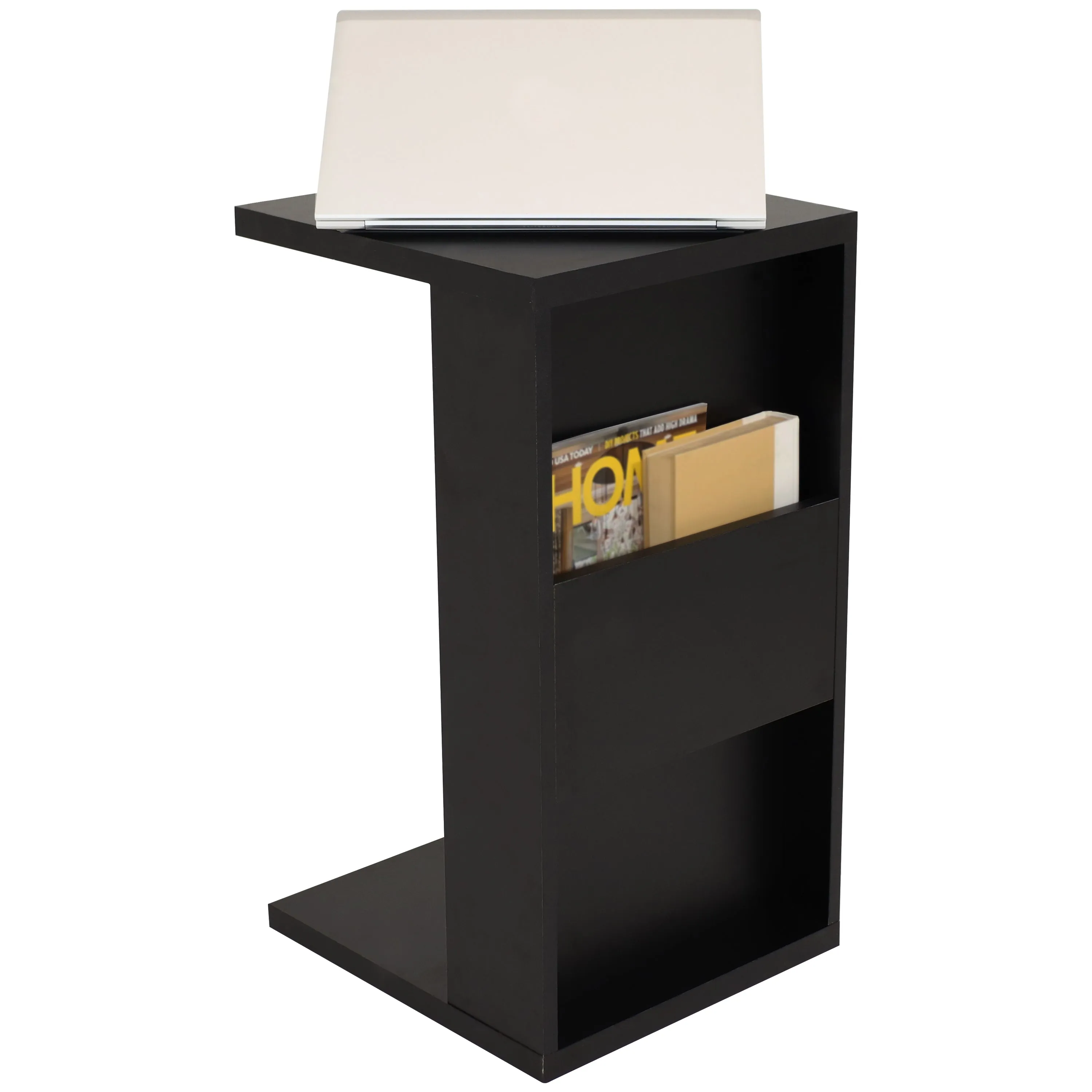 Sunnydaze Multi-Use C-Shaped Side Table