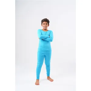 thermal set boys-t-shirt&pants light blue