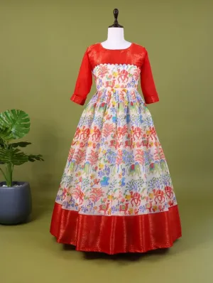 Trendy Kalamkari South Gown